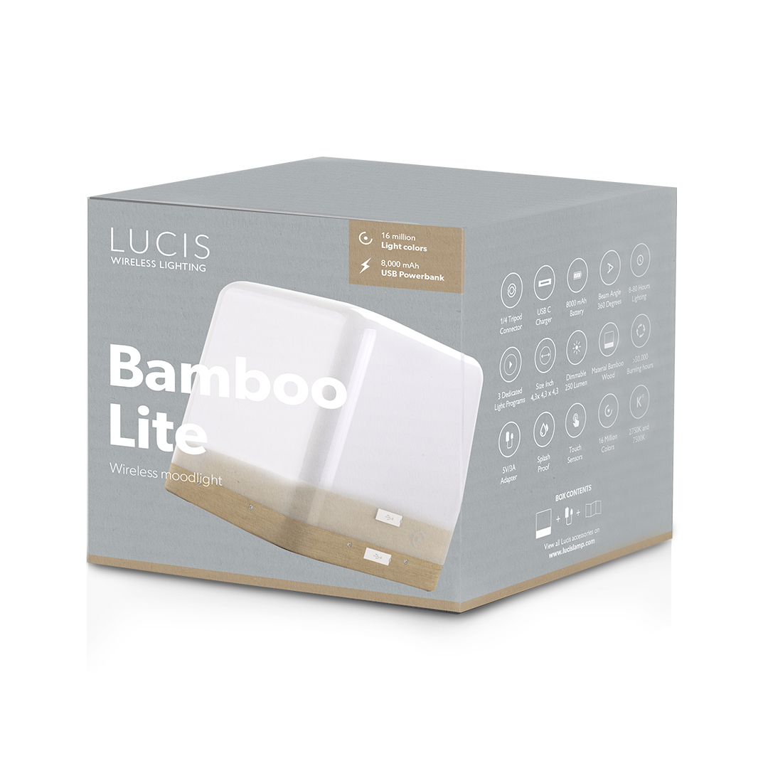 Lucis™ Wireless 2.1 Bamboo Lite Mood Lamp