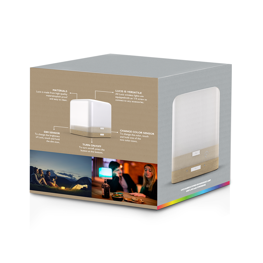 Lucis™ Wireless 2.1 Bamboo Lite Mood Lamp